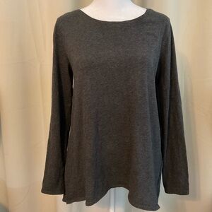 Eileen Fisher Gray A-line Long Sleeve Tunic Tee XS